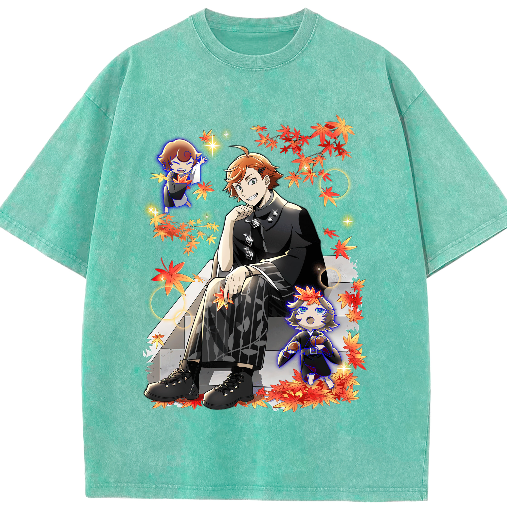 （画像用） 文豪ストレイドッグス Bungo Stray Dogs 綿100% ヴィンテージ風 半袖Tシャツ（フロントプリント）